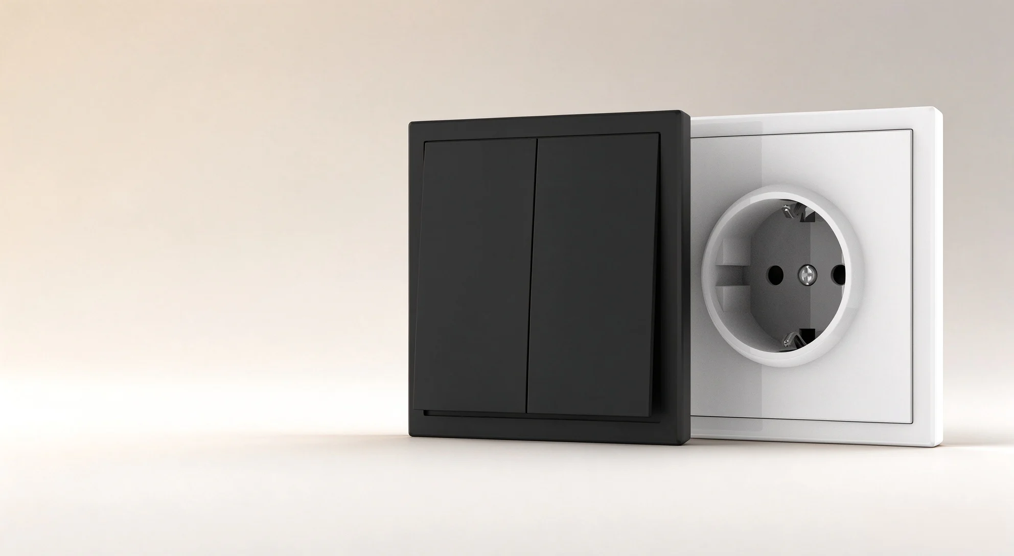 OUBEN black switch and white socket